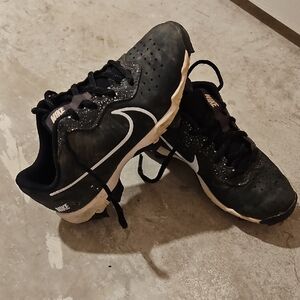Nike Black and White Baseball Cleats